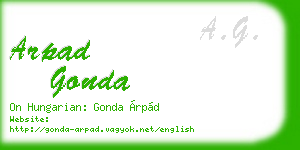 arpad gonda business card